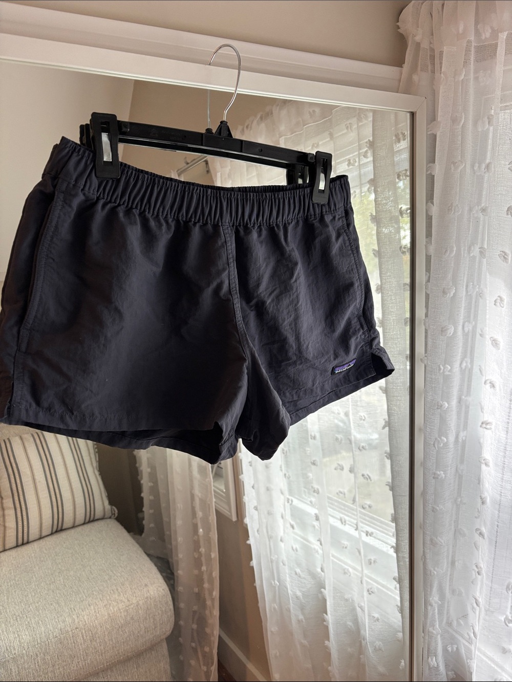 Patagonia Black Women's Athletic Shorts with Elastic Waist